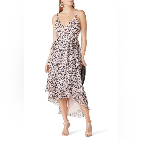 Hutch Women’s Elsa Hi-Low Leopard Print Ruffle Dress,‎ size Medium, EGUC - Picture 6 of 10